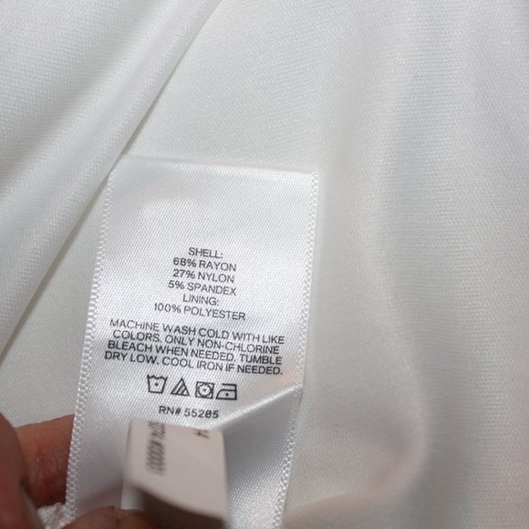 Express White Sheath Dress Ruffled Sleeveless V Neck NWT 🌵Small - Picture 8 of 9